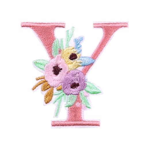 Locomo Individuelle Blumen Buchstaben Eisen auf Patch Alphabet Nähen auf Patch gestickte Blume Elegante Hauptstadt A-Z Namensschild für DIY Jacke Mantel Rucksack Dekoration Locomo Individuelle Blumen Buchstaben Eisen auf Patch Alphabet Nähen auf Patch gestickte Blume Elegante Hauptstadt A-Z Namensschild für DIY Jacke Mantel Rucksack Dekoration von Generic