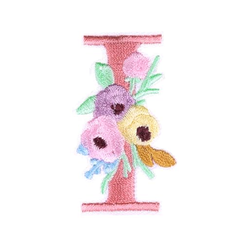 Locomo Individuelle Blumen Buchstaben Eisen auf Patch Alphabet Nähen auf Patch gestickte Blume Elegante Hauptstadt A-Z Namensschild für DIY Jacke Mantel Rucksack Dekoration Locomo Individuelle Blumen Buchstaben Eisen auf Patch Alphabet Nähen auf Patch gestickte Blume Elegante Hauptstadt A-Z Namensschild für DIY Jacke Mantel Rucksack Dekoration von Generic