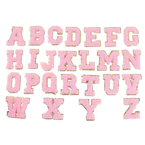 Locomo Individueller Chenille-Buchstaben zum Aufbügeln oder Aufnähen, 5,5 cm, Goldverzierung, Alphabet, Großbuchstaben, bestickt, A-Z, Namensschild, Motiv: Jacke, T-Shirt, Rucksack, Dekoration Locomo Individueller Chenille-Buchstaben zum Aufbügeln oder Aufnähen, 5,5 cm, Goldverzierung, Alphabet, Großbuchstaben, bestickt, A-Z, Namensschild, Motiv: Jacke, T-Shirt, Rucksack, Dekoration von Generic