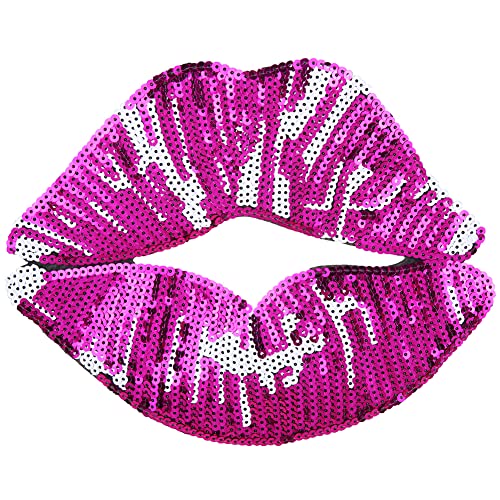 Locomo Pailletten-Kuss-Aufnäher zum Aufbügeln großer Aufnäher Lippen Mund sexy Valentinstag DIY Motiv Applique für Frauen Kleidung Jacke T Shirt Mantel Dekoration Locomo Pailletten-Kuss-Aufnäher zum Aufbügeln großer Aufnäher Lippen Mund sexy Valentinstag DIY Motiv Applique für Frauen Kleidung Jacke T Shirt Mantel Dekoration von Generic