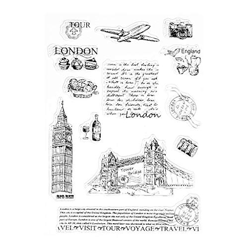 London Tower Transparentes Silikon-Stempel, transparent, zum Selbermachen, Scrapbooking und kreativ von Generic