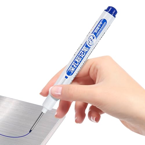 Long Tip -Marker - Deep -Loch -Marker -Stifte für Holzbearbeitung, multifunktionaler langer Nib -Marker für Badezimmer und Tischlerei, Hochleistungs -Deep -Reichweite -Marker für genaue Dekoration und von Generic