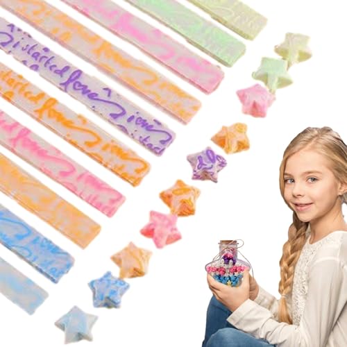 Lucky Star Papier - Lucky Star Streifen, Faltbare Papierstreifen, die im Dunkeln leuchten | Für , Weihnachtsdekoration, Bastelbedarf von Generic