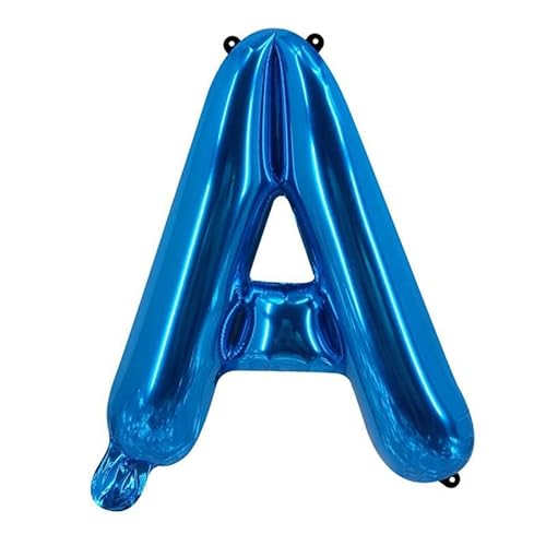 Luftballon Folienballon 16inch Geburtstagsdeko Ballon Buchstaben Deko zum Geburtstag (16 inch Blau A) von Generic