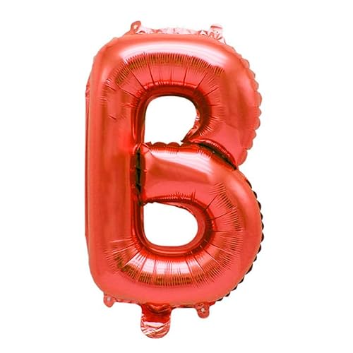 Luftballon Folienballon 16inch Geburtstagsdeko Ballon Buchstaben Deko zum Geburtstag (16 inch Rot B) von Generic