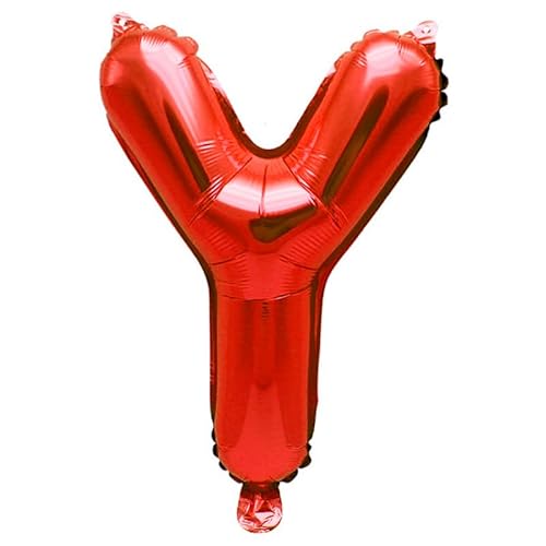 Luftballon Folienballon 16inch Geburtstagsdeko Ballon Buchstaben Deko zum Geburtstag (16 inch Rot Y) von Generic