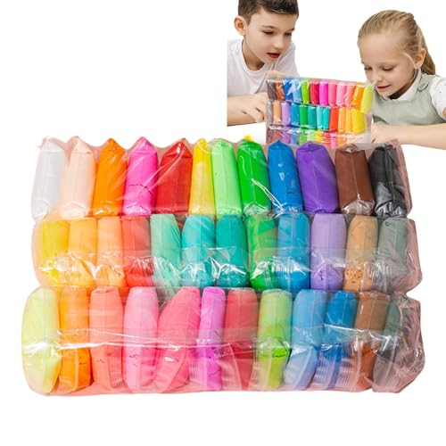 Lufttrockener Ton für – ungiftiger Ton, weich für Ton, buntes Modelliermassen-Set | Handwerkliche Modellierung mit Luft trockener Ton, Bastelschnitzset von Generic