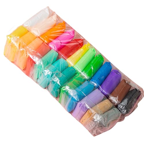 Lufttrockener Ton für – ungiftiger Ton, weich für Ton, buntes Modelliermassen-Set | Handwerkliche Modellierung mit Luft trockener Ton, Bastelschnitzset von Generic