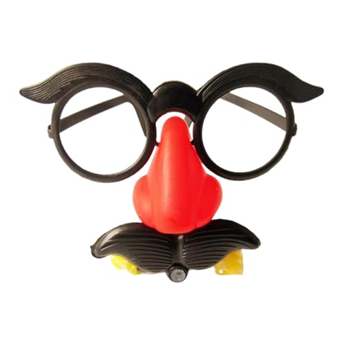 Lustige Partybrille Clownbrille mit integriertem Papierbart, Fake Nasenbart, abnehmbarer Pfeife, Kostüm für Kostümpartys, Foto-Requisiten, Karnevals-Auftrittsrequisiten Schwarz Lustige Partybrille Clownbrille mit integriertem Papierbart, Fake Nasenbart, abnehmbarer Pfeife, Kostüm für Kostümpartys, Foto-Requisiten, Karnevals-Auftrittsrequisiten Schwarz von Generic