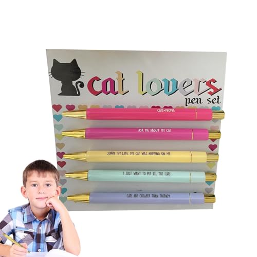 Lustige Stifte für Kinder, lustige Stifte für Erwachsene | 5 Stück Schreibstifte Set - Schwarze Stifte Tragbare Lustige Arbeitsstifte Kreative Schulmaterial Lustige Stifte für Kinder, lustige Stifte für Erwachsene | 5 Stück Schreibstifte Set - Schwarze Stifte Tragbare Lustige Arbeitsstifte Kreative Schulmaterial von Generic