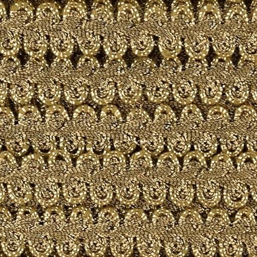 Luxus Metallisiertes Zierband 11mm breit Farbe Altgold Schmuckband Lurexband Brokatborte Spitze Leonisch Kostüme Karneval (DE) (5,0 m, Altgold) von Generic