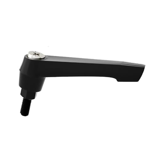 M10 Griff Verstellbarer Klemmhebel Außengewinde Bolzen Handknöpfe Druckknopf Ratsche/Kreuzgewinde Verstellbarer Griff Schwarz(M10*20-1pcs) von Generic