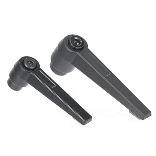 M4/M5/M6/M8/M10/M12/M14/M16 Griff, verstellbarer Klemmhebel, Außen-/Innengewinde, Druckknopf-Ratsche, Schwarz, 2 Stück(M10-Female) von Generic
