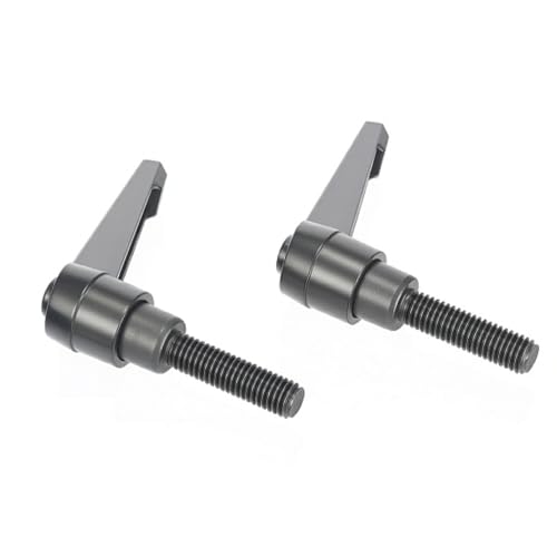 M4/M5/M6/M8/M10/M12/M14/M16 Griff, verstellbarer Klemmhebel, Außen-/Innengewinde, Druckknopf-Ratsche, Schwarz, 2 Stück(M6*32-male) von Generic