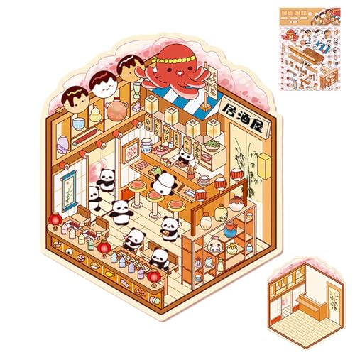 Machen Sie Ihre eigenen Szenenaufkleber, Miniatur-Aufkleber, Cartoon-Hausaufkleber, 3D-Effekt, Landschaftsgestaltung, Scrapbooking-Werkzeug Machen Sie Ihre eigenen Szenenaufkleber, Miniatur-Aufkleber, Cartoon-Hausaufkleber, 3D-Effekt, Landschaftsgestaltung, Scrapbooking-Werkzeug von Generic