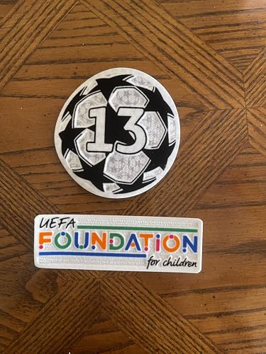 Madrid Football Club 13th Championship Starball and Foundation Logo Patch Iron on Crest for Adult Mens Jersey Madrid Football Club 13th Championship Starball and Foundation Logo Patch Iron on Crest for Adult Mens Jersey von Generic