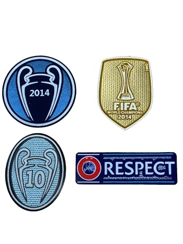 Madrid Football Club 2014 Championship Logo Patch Set mit 4 Stück zum Aufbügeln für Erwachsene Herren Trikot Madrid Football Club 2014 Championship Logo Patch Set mit 4 Stück zum Aufbügeln für Erwachsene Herren Trikot von Generic