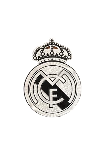 Madrid Football Club Logo Patch, Schwarz und Weiß Krone zum Aufbügeln Wappen für Erwachsene Herren Trikot 1 Madrid Football Club Logo Patch, Schwarz und Weiß Krone zum Aufbügeln Wappen für Erwachsene Herren Trikot 1 von Generic