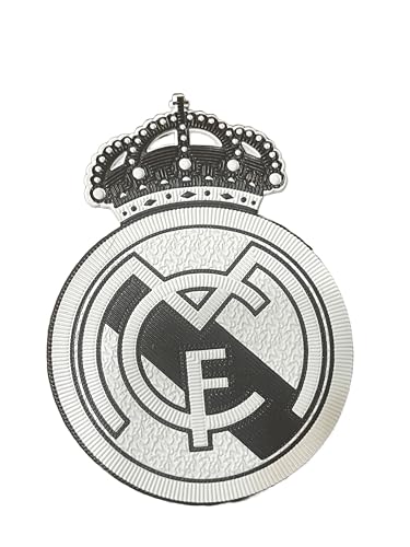 Madrid Football Club Logo Patch, Schwarz und Weiß Krone zum Aufbügeln Wappen für Erwachsene Herren Trikot v3 von Generic