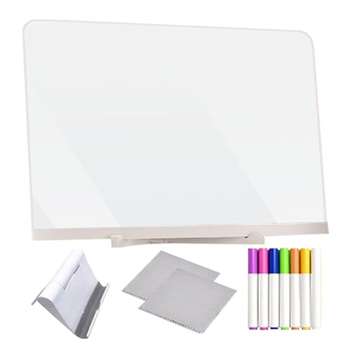 Magicboard Transparentes Zeichenbrett mit einem leichten Zeichenbrett aus Stoff mit verstellbarem Halter und 12 bunten Stiften für Zimmer, Geschäft, Festivalgeschenk (1 ml) QkA244 (A, 30X20X1cm) von Generic