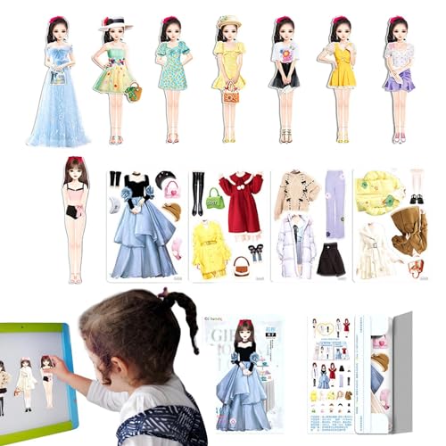 Magnetische Papierpuppen – magnetische Prinzessin, magnetische Puppen-Anziehsets | Kreatives Ankleide-Mode-Puzzle für Rollenspiele, Geburtstags- und Kindertagsgeschenk, magnetische Kleidung für Puppen Magnetische Papierpuppen – magnetische Prinzessin, magnetische Puppen-Anziehsets | Kreatives Ankleide-Mode-Puzzle für Rollenspiele, Geburtstags- und Kindertagsgeschenk, magnetische Kleidung für Puppen von Generic