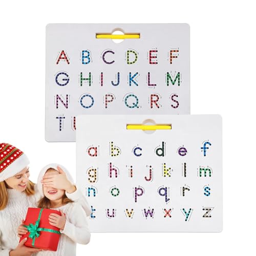 Magnetische Schreibtafel - 2 in 1 Schreiblernbrett | Magnetisches Alphabet Zählspielzeug Doppelseitiges Alphabet Zeichenbrett | STEM Lernwerkzeug von Generic