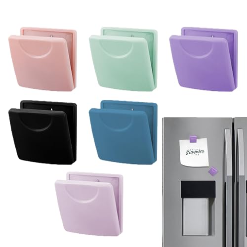 Magnetischer Büroklammerhalter, magnetische Clips für Kühlschrank, 6 Stück magnetische Büroklammern, magnetische Magnetclips für Notizen, Kühlschrank von Generic