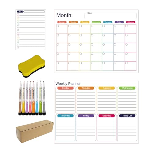 Magnetischer Kühlschrankkalender, Kalenderübersicht, Organizer | beschreibender Wandplaner mit Markierungen und Radiergummi, Budgetkalender für die Fam Planung Magnetischer Kühlschrankkalender, Kalenderübersicht, Organizer | beschreibender Wandplaner mit Markierungen und Radiergummi, Budgetkalender für die Fam Planung von Generic