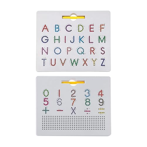 Magnetisches Buchstaben-Zeichenbrett, magnetisches Alphabet, 2-in-1-Spielbrett zum Lernen und Schreiben, magnetisches Tablet-Pad mit Perlen, Tracking Board von Generic