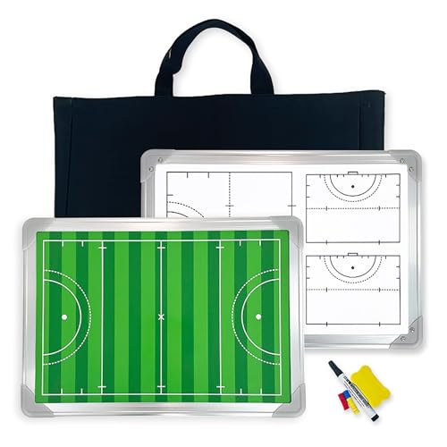 Magnetisches Hockey-Coaching-Board, Hockey-Klemmbrett für Trainer, Ausgestattet mit Aufbewahrungstasche, Magnetischen Schachfiguren, Stift und Radiergummi, für Wettkampf und Training von Generic