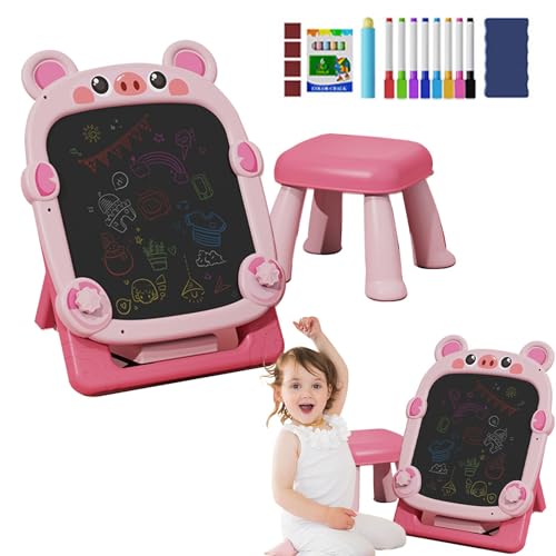 Magnetisches Zeichenbrett, doppelseitiges Zeichenbrett | Verstellbares magnetisches Whiteboard für Kleinkinder | Zeichentafel für Kleinkinder, Magnettafel mit s von Generic