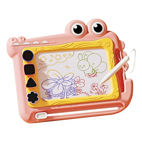 Magnetisches Zeichenbrett, magnetisches Zeichenbrett | Löschbares Krokodil-Notizblock mit 4 Stempeln – Lernspielzeug für Jungen und Mädchen, Vorschul-Lernspielzeug von Generic