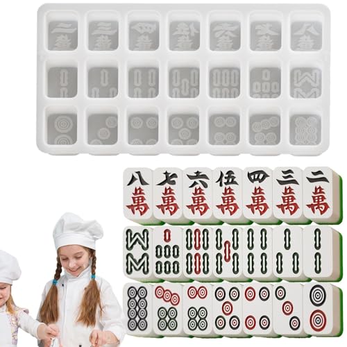 Mahjong Silikonformen für Harz, Mahjong Fliesenform, Kerzenformen | Chinesische Mahjong-Form, Handwerkzeuge, Epoxidharz Gießformen zum Backen von Eiswürfeln Mahjong Silikonformen für Harz, Mahjong Fliesenform, Kerzenformen | Chinesische Mahjong-Form, Handwerkzeuge, Epoxidharz Gießformen zum Backen von Eiswürfeln von Generic