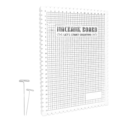 Makramee Board Set, Makramee Board und Pins | Makramee Projektbrett - Makramee Board mit T-förmigen Stiften Armbänder Herstellung Board für Flechten Armbänder erstellen Makramee Board Set, Makramee Board und Pins | Makramee Projektbrett - Makramee Board mit T-förmigen Stiften Armbänder Herstellung Board für Flechten Armbänder erstellen von Generic