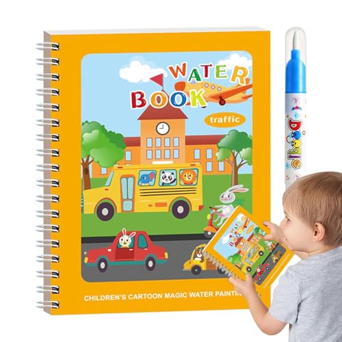 Malbuch auf Wasser | Wiederverwendbares und Nomade-Zeichenbuch, mit Pinsel, pädagogisches Künstlerbedarf, für kreative Aktivitäten im Klassenzimmer und im Vorschulunterricht Malbuch auf Wasser | Wiederverwendbares und Nomade-Zeichenbuch, mit Pinsel, pädagogisches Künstlerbedarf, für kreative Aktivitäten im Klassenzimmer und im Vorschulunterricht von Generic