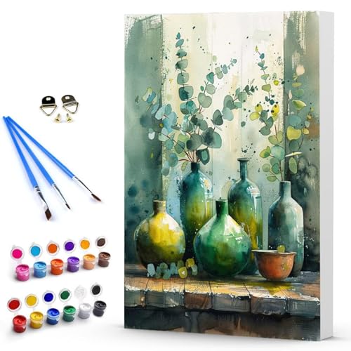 Malen Nach Zahlen Anlage Landschaft Malen Nach Zahlen Kinde, Anfänger, Kreatives für Erwachsene Leinwand öLgemäld Kit, Mit 3 - Pinseln und Acrylfarbe, Frauen Home Deko Geschenk 100 x 135 cm -TL2503PJ von Generic