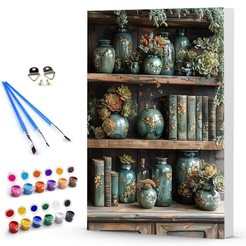Malen Nach Zahlen Anlage Landschaft Malen Nach Zahlen Kinde, Anfänger, Kreatives für Erwachsene Leinwand öLgemäld Kit, Mit 3 - Pinseln und Acrylfarbe, Frauen Home Deko Geschenk 30x40 cm -TL250376 von Generic
