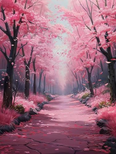 Malen Nach Zahlen Baum, Malen Nach Zahlen Erwachsene Landschaft, DIY Paint by Numbers Kits Mit Pinseln und Acrylfarbe, DIY Basteln Erwachsene Handgemalt Ölgemälde, für Zimmer Deko 90x120cm 2-1027 von Generic