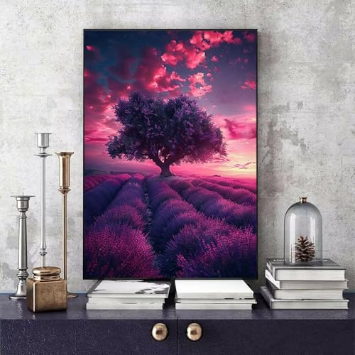 Malen Nach Zahlen Baum Malen Nach Zahlen Erwachsene Landschaft DIY Paint by Numbers Bastelset Erwachsene Anfänger mit 3 Pinsel und Acrylfarben & Leinwand für Zimmer Deko, Geschenke 40x50cm -bby2506U8 von Generic