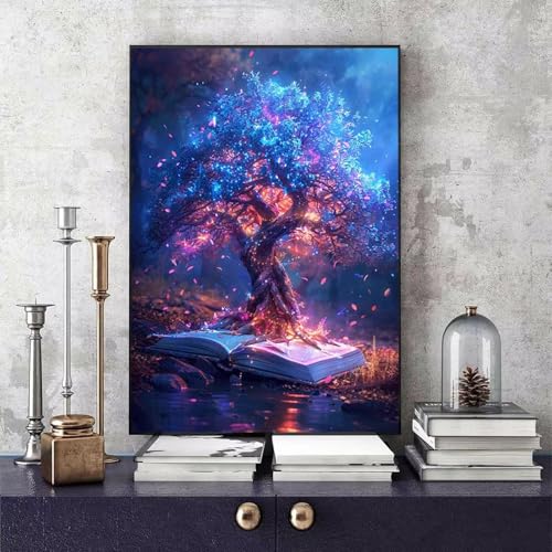 Malen Nach Zahlen Baum Malen Nach Zahlen Erwachsene Traum DIY Paint by Numbers Bastelset Erwachsene Anfänger mit 3 Pinsel und Acrylfarben & Knitterfreie Leinwand für Zimmer Deko 70x95cm -bby2506N4 von Generic