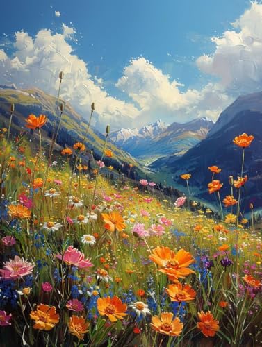 Malen Nach Zahlen Blume, Malen Nach Zahlen Erwachsene Landschaft, DIY Paint by Numbers Kits Mit Pinseln und Acrylfarbe, DIY Basteln Erwachsene Handgemalt Ölgemälde, für Zimmer Deko 60x90cm J-7357 Malen Nach Zahlen Blume, Malen Nach Zahlen Erwachsene Landschaft, DIY Paint by Numbers Kits Mit Pinseln und Acrylfarbe, DIY Basteln Erwachsene Handgemalt Ölgemälde, für Zimmer Deko 60x90cm J-7357 von Generic