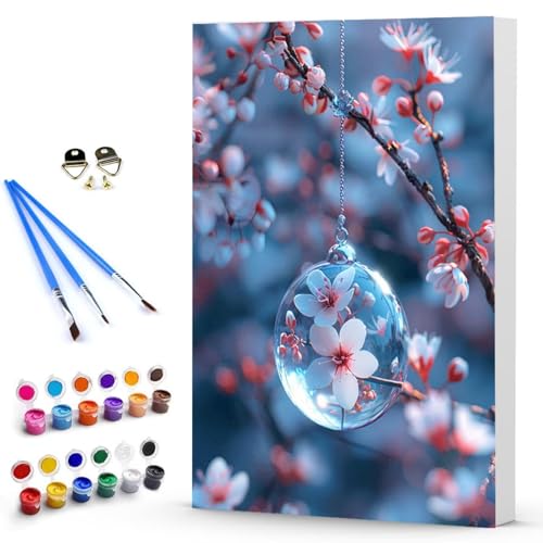 Malen Nach Zahlen Blume Kristall Malen Nach Zahlen Kinde, Anfänger, Kreatives für Erwachsene Leinwand öLgemäld Kit, Mit 3 - Pinseln und Acrylfarbe, Frauen Home Deko Geschenk 100 x 135 cm -TL250337 von Generic