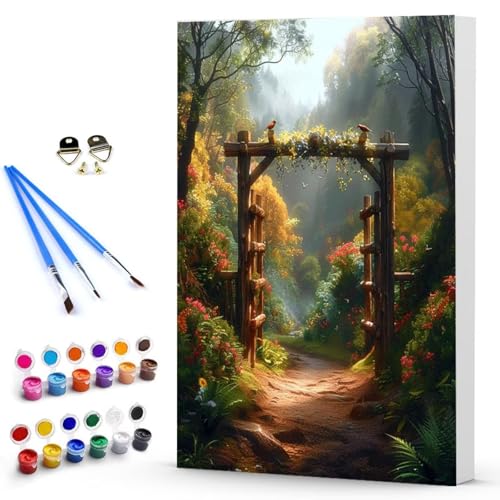 Malen Nach Zahlen Blume Landschaft Malen Nach Zahlen Kinde, Anfänger, Kreatives für Erwachsene Leinwand öLgemäld Kit, Mit 3 - Pinseln und Acrylfarbe, Frauen Home Deko Geschenk 100 x 135 cm -TL250392 von Generic