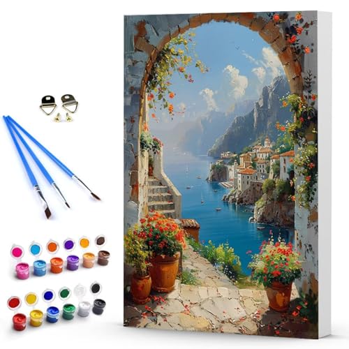Malen Nach Zahlen Blume Landschaft Malen Nach Zahlen Kinde, Anfänger, Kreatives für Erwachsene Leinwand öLgemäld Kit, Mit 3 - Pinseln und Acrylfarbe, Frauen Home Deko Geschenk 100x135 cm -TL250361 von Generic