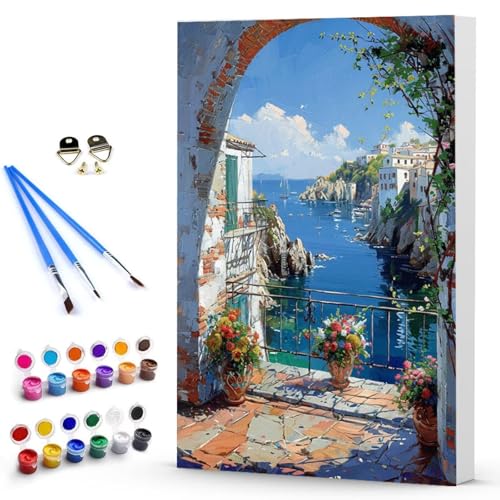 Malen Nach Zahlen Blume Landschaft Malen Nach Zahlen Kinde, Anfänger, Kreatives für Erwachsene Leinwand öLgemäld Kit, Mit 3 - Pinseln und Acrylfarbe, Frauen Home Deko Geschenk 40 x 50 CM -TL2503WA von Generic