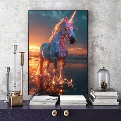 Malen Nach Zahlen Einhorn Malen Nach Zahlen Erwachsene Strand DIY Paint by Numbers Bastelset Erwachsene Anfänger mit 3 Pinsel und Acrylfarben & Knitterfreie Leinwand für Zimmer Deko 40x60cm -bby2506M2 Malen Nach Zahlen Einhorn Malen Nach Zahlen Erwachsene Strand DIY Paint by Numbers Bastelset Erwachsene Anfänger mit 3 Pinsel und Acrylfarben & Knitterfreie Leinwand für Zimmer Deko 40x60cm -bby2506M2 von Generic