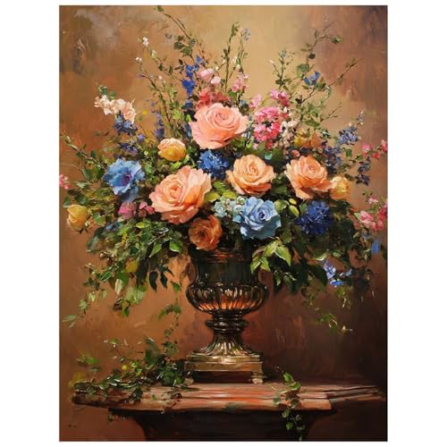 Malen Nach Zahlen Erwachsene, Malen Nach Zahlen Blume Leinwand Bilder Basteln Erwachsene Vase mit Farbe Leinwand zum Bemalen 40x30cm, Paint by Numbers als WandDeko wohnzimmer Geschenke 8YH-3971 Malen Nach Zahlen Erwachsene, Malen Nach Zahlen Blume Leinwand Bilder Basteln Erwachsene Vase mit Farbe Leinwand zum Bemalen 40x30cm, Paint by Numbers als WandDeko wohnzimmer Geschenke 8YH-3971 von Generic