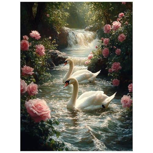 Malen Nach Zahlen Erwachsene, Malen Nach Zahlen Schwan Leinwand Bilder Basteln Erwachsene Blume mit Farbe Leinwand zum Bemalen 70x50 cm, Paint by Numbers als WandDeko wohnzimmer Geschenke 8YH-1173 Malen Nach Zahlen Erwachsene, Malen Nach Zahlen Schwan Leinwand Bilder Basteln Erwachsene Blume mit Farbe Leinwand zum Bemalen 70x50 cm, Paint by Numbers als WandDeko wohnzimmer Geschenke 8YH-1173 von Generic