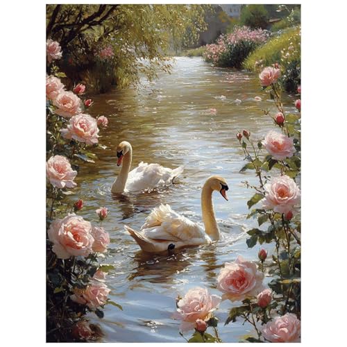 Malen Nach Zahlen Erwachsene, Malen Nach Zahlen Schwan Leinwand Bilder Basteln Erwachsene Tier mit Farbe Leinwand zum Bemalen 70x95 cm, Paint by Numbers als WandDeko wohnzimmer Geschenke 8YH-2029 Malen Nach Zahlen Erwachsene, Malen Nach Zahlen Schwan Leinwand Bilder Basteln Erwachsene Tier mit Farbe Leinwand zum Bemalen 70x95 cm, Paint by Numbers als WandDeko wohnzimmer Geschenke 8YH-2029 von Generic