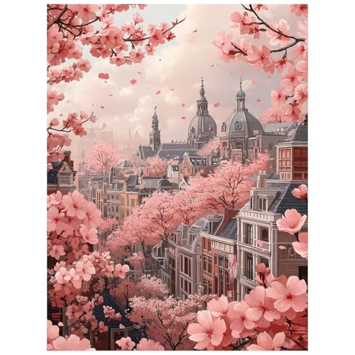 Malen Nach Zahlen Erwachsene, Malen Nach Zahlen Stadt Leinwand Bilder Basteln Erwachsene Blume mit Farbe Leinwand zum Bemalen 70 x 95CM, Paint by Numbers als WandDeko wohnzimmer Geschenke 8YH-3135 Malen Nach Zahlen Erwachsene, Malen Nach Zahlen Stadt Leinwand Bilder Basteln Erwachsene Blume mit Farbe Leinwand zum Bemalen 70 x 95CM, Paint by Numbers als WandDeko wohnzimmer Geschenke 8YH-3135 von Generic